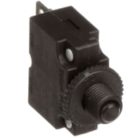 Carling Technologies Circuit Breaker Thermal 1P Black Push-To-Reset 10A No Indicator Plate 125-250VAC