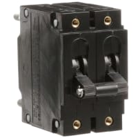 Carling Technologies Circuit Breaker Hyd/Mag Handle 2P SeriesTrip DC 50/60Hz Med 30A Stud Dual Legend