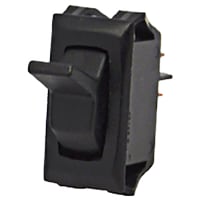 Carling Technologies Switch, Rocker, SPST, ON-OFF-ON, Black Matte Act, No Legend, 16A, 125VAC, QC