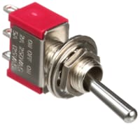 Carling Technologies Toggle Switch, 125 VAC/28 VDC, 250 VAC, SPDT, 10 MOhm, Solder Lug, 2M Series