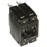 Carling Technologies Circuit Breaker Hyd/Mag Handle 2P SeriesTrip DC 50/60Hz Med 15A Stud Dual Legend