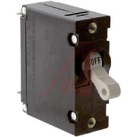 Carling Technologies Circuit Breaker Hyd/Mag Handle 1P SeriesDC 50/60HzMed 40A Screw ON-OFF Legend