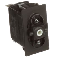 Carling Technologies Switch;Rocker;SP;ON-OFF-ON;Illum;2 EA Incand;12V;No Actr;No Lens;20A;QC;No Legnd