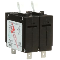 Carling Technologies Circuit Breaker Hydraulic Magnetic 2 Pole DC 50/60Hz 30A Push-On ON-OFF Lgnd