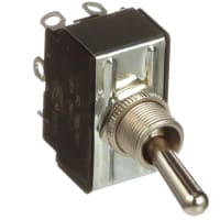 Carling Technologies Switch;Sealed Toggle;DPDT;ON-NONE-ON;Bat Actuator;Non-Illum;15A;125VAC;Solder