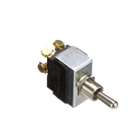 Carling Technologies Toggle Switch, Unsealed, OFF-ON-(ON), .687"Bat Actuator, 15A, 125VAC, .250"QC