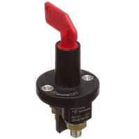 Carling Technologies Switch;Battery Disconnect;Sealed;1 Pole;Removable Key;12/24VDC;250A;19mm Stud