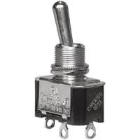 Carling Technologies Toggle Switch, 5/10 A, 125/250 VAC, SPDT, 100MOhms, Solder Lug, F Series