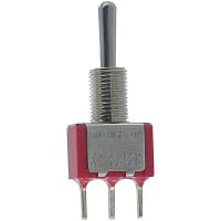 Carling Technologies Toggle Switch, 5 A, 2 A, 20V, SPDT, 10 Milliohms, PCB, Epoxy, 2M Series