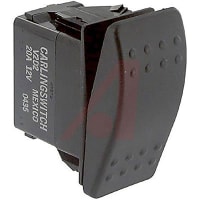 Carling Technologies Switch;Rocker;DP;ON-NONE-(ON);Non-Illum;No Lens;Black Actuator;15A;QC;No Legend