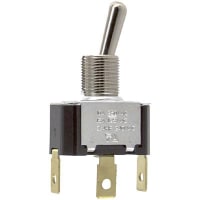 Carling Technologies Toggle Switch, 250 VAC, 10 A, SPDT, 0.465 in, Bat, F Series