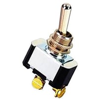 Carling Technologies Toggle Switch, Unsealed, DPDT, ON-OFF-(ON), .687"Bat Actuator, 15A, 125VAC, .250"QC