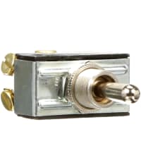 Carling Technologies Switch;Toggle;DPDT;ON-OFF-ON;Bat Lever Actuator;Non-Illum;20A;250VAC;Screw Term