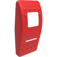 Carling Technologies Accessory, Rocker Actuator, Contura II, Red W/ Wht Square Lens, Wht Bar Lens