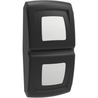 Carling Technologies Accessory, Rocker Cap, Black with 2 x White Square, Illuminative, Contura V