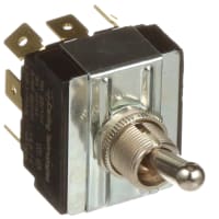 Carling Technologies Switch, Toggle, PCB Mount, 10 A at 250 VAC, 15 A at 125 VAC, 125/250 VAC, 3PDT