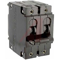 Carling Technologies Circuit Breaker Hyd/Mag Handle 2P SeriesTrip 50/60Hz Long 15A Stud Dual Legend