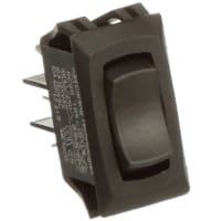 Carling Technologies Rocker Switch, 250 VAC @ 10 A, SPDT, ON-OFF-ON, R Series