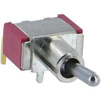 Carling Technologies Toggle Switch, 125 VAC/28 VDC, 250 VAC, SPDT, 10 MOhm, PC, Miniature, 2M Series