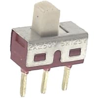 Carling Technologies Switch, Slide, Single Pole, 5 A @ 125 VAC, 2 A @ 250 VAC, 125, 250 VAC, Silver