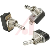 Carling Technologies Switch;Toggle;SPST;ON-NONE-OFF;Unsealed Toggle;6A;125VAC;Solder Lug at Bottom