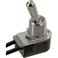 Carling Technologies Switch, Toggle, 3 A, 250 VAC, 65.6 C, Unsealed, Wire Lead, 1000 V, -17.8