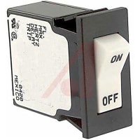 Carling Technologies Circuit Breaker Hyd/Mag Rocker 1P 15A DC Med Del QC Tab 125/250VAC 80VDC