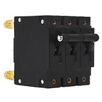 Carling Technologies Circuit Breaker Hyd/Mag 2 Color Flat Rckr 2P DC Med 120A 1/4-20 Stud Dual Legend