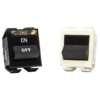 Carling Technologies Switch;Tippete Rckr;2-POS;DP;ON-NONE-OFF;Wht;Illum;24V Incand;Red;15A;125VAC;QC