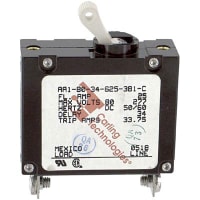 Carling Technologies Circuit Breaker Hydr/Mag 1P Ser. Trip Handle DC 50/60Hz Med Del 25A 277VAC/80VDC