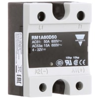 Carlo Gavazzi, Inc. Relay, SPDP, 50 A, 600, Solid-State, 1000 Megohms, Self-Lifting, Panel Mount