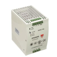 Carlo Gavazzi, Inc. Power Supply, AC-DC, 24V, 10A, 93-264V In, Enclosed, DIN Rail, PFC, 240W, SPD Series