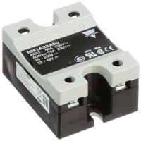 Carlo Gavazzi, Inc. Relay, SPDP, 50 A, 230, Solid-State, 1000 Megohms, Self-Lifting, Panel Mount