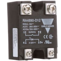 Carlo Gavazzi, Inc. Relay, Industrial, 90 A AC (RMS), 48 VAC (RMS), Antiparallel Thyristor, Screw