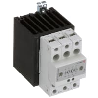 Carlo Gavazzi, Inc. Contactor, Solid State, SSR, 3 Phase, DC IN-ZC 600V 3X25A 120