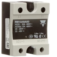 Carlo Gavazzi, Inc. Relay, SPDP, 50 A, 480, Solid-State, 1000 Megohms, Self-Lifting, Panel Mount