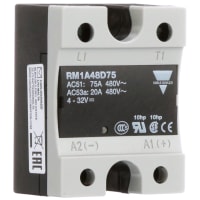 Carlo Gavazzi, Inc. Relay, SPDP, 75 A, 480, Solid-State, 1000 Megohms, Self-Lifting, Panel Mount