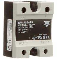 Carlo Gavazzi, Inc. Relay, SPDP, 25 A, 230, Solid-State, 1000 Megohms, Self-Lifting, Panel Mount