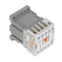 Carlo Gavazzi, Inc. Mini Contactor, 3PST, NO, 9Amps, 24VDC Coil, Screw Terminal, 1NC Aux, CGM Series