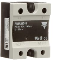 Carlo Gavazzi, Inc. Relay, 230 VAC, Solid State, 10 A, 100 A, 0.95 (Min.) at 230 VAC (RMS)