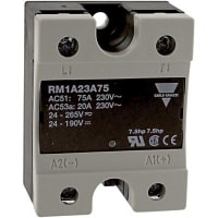 Carlo Gavazzi, Inc. Relay, SPDP, 75 A, 230, Solid-State, 1000 Megohms, Self-Lifting, Panel Mount