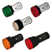 Carlo Gavazzi, Inc. Panel Mount Indicator LED 0.87" (22mm) Red-Green 24 VAC PL22 Series