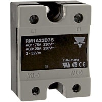 Carlo Gavazzi, Inc. Relay, SPDP, 75 A, 230, Solid-State, 1000 Megohms, Self-Lifting, Panel Mount