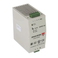 Carlo Gavazzi, Inc. Power Supply, AC-DC, 24V, 5A, 90-264V In, Enclosed, DIN, PFC, Industrial, 120W, SPD Series