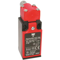 Carlo Gavazzi, Inc. Safety Limit Switch, Plastic, Door Hinge, 2NC, 1/2in. NPT, PS21H Series