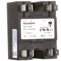 Carlo Gavazzi, Inc. Relay, SSR, Zero-Switching, 2P-NO, Cur-Rtg 2x40A, Ctrl-V 4.5-32DC, Vol-Rtg 480AC