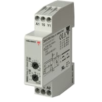 Carlo Gavazzi, Inc. Time Delay Relay, Control Voltage 24 - 240 VAC, 0.10 - 360000.00 s, DBA Series