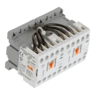 Carlo Gavazzi, Inc. Mini Reversing Contactor , 3PST, NO, 12Amps, 120VAC Coil, Screw, 2NO Aux, CGM Series