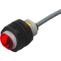 Carlo Gavazzi, Inc. Photoelectric Sensor, M18 Axial, Retroreflective, PNP, 6.5 m Range, Cable