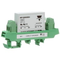 Carlo Gavazzi, Inc. Solid State Relay, 4.25-32 VDC, SPST, 4A/60VDC, DC Switching, RP1D Series